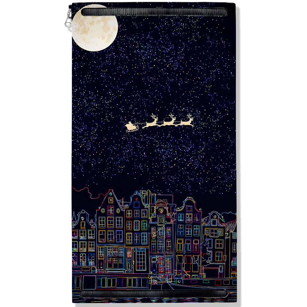 Santa Over City Lights