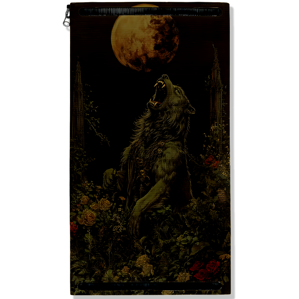 Moonlit Wolf Rose Garden