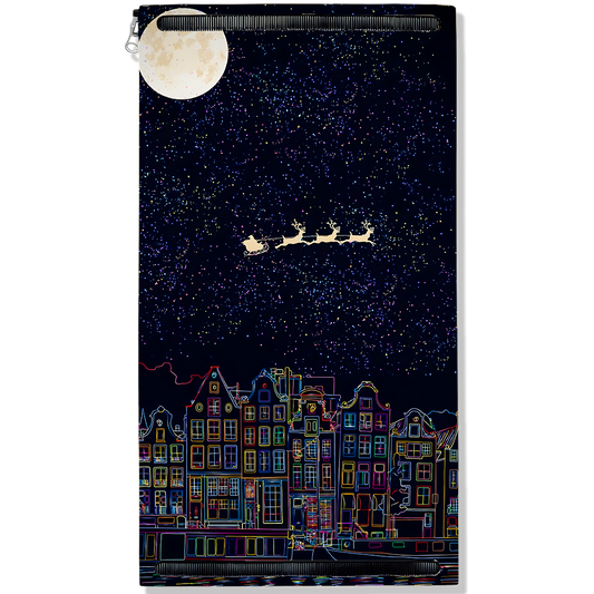 Santa Over City Lights