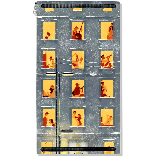 Winter Building Silhouettes