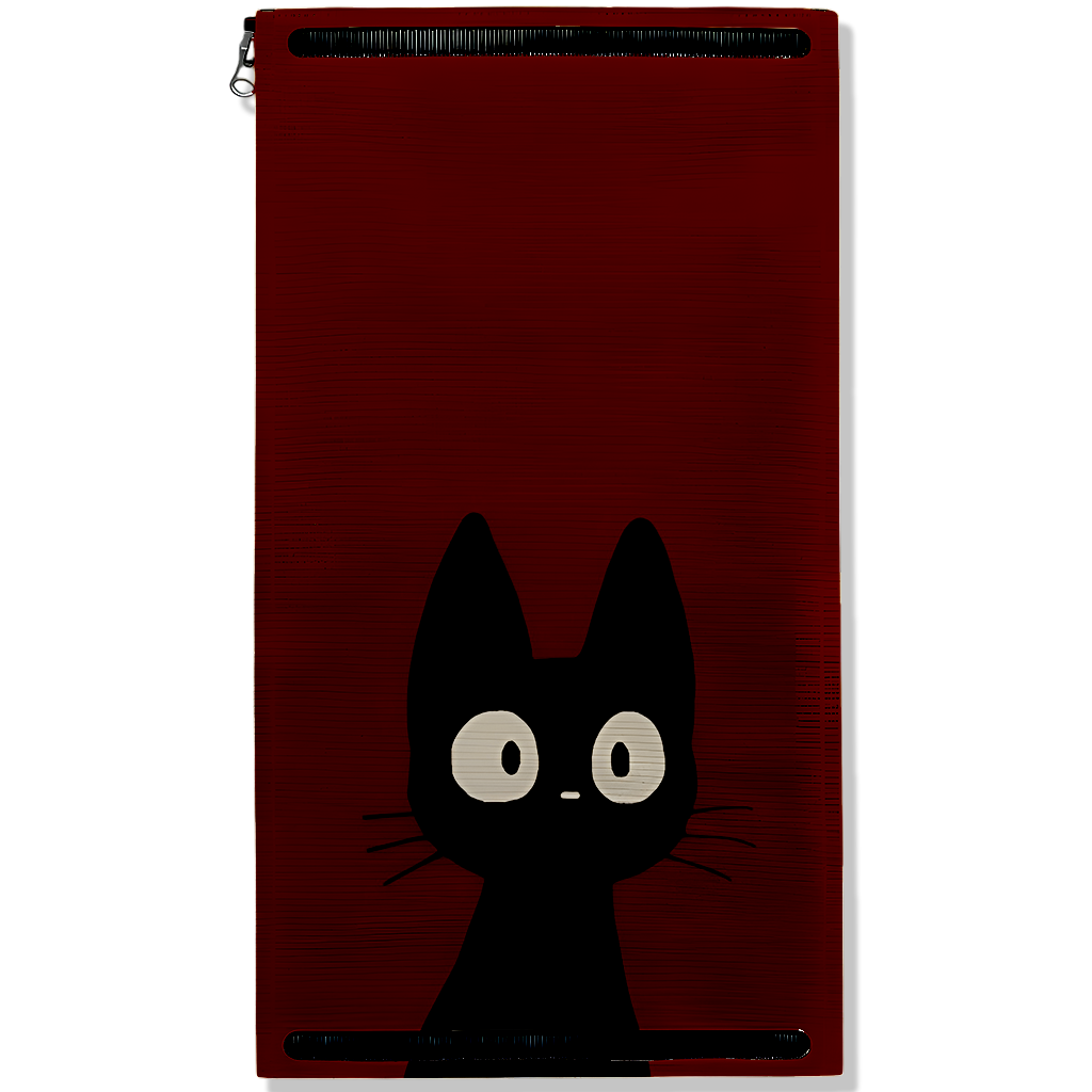 Cute Wide Eyed Black Cat